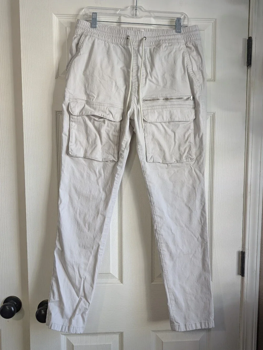 PacSun Men's Light Beige Utility Cargo Pants Size M